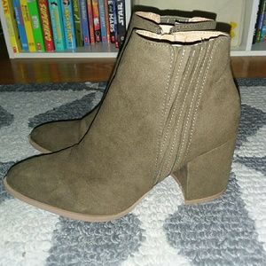 Just Fab Olive Booties